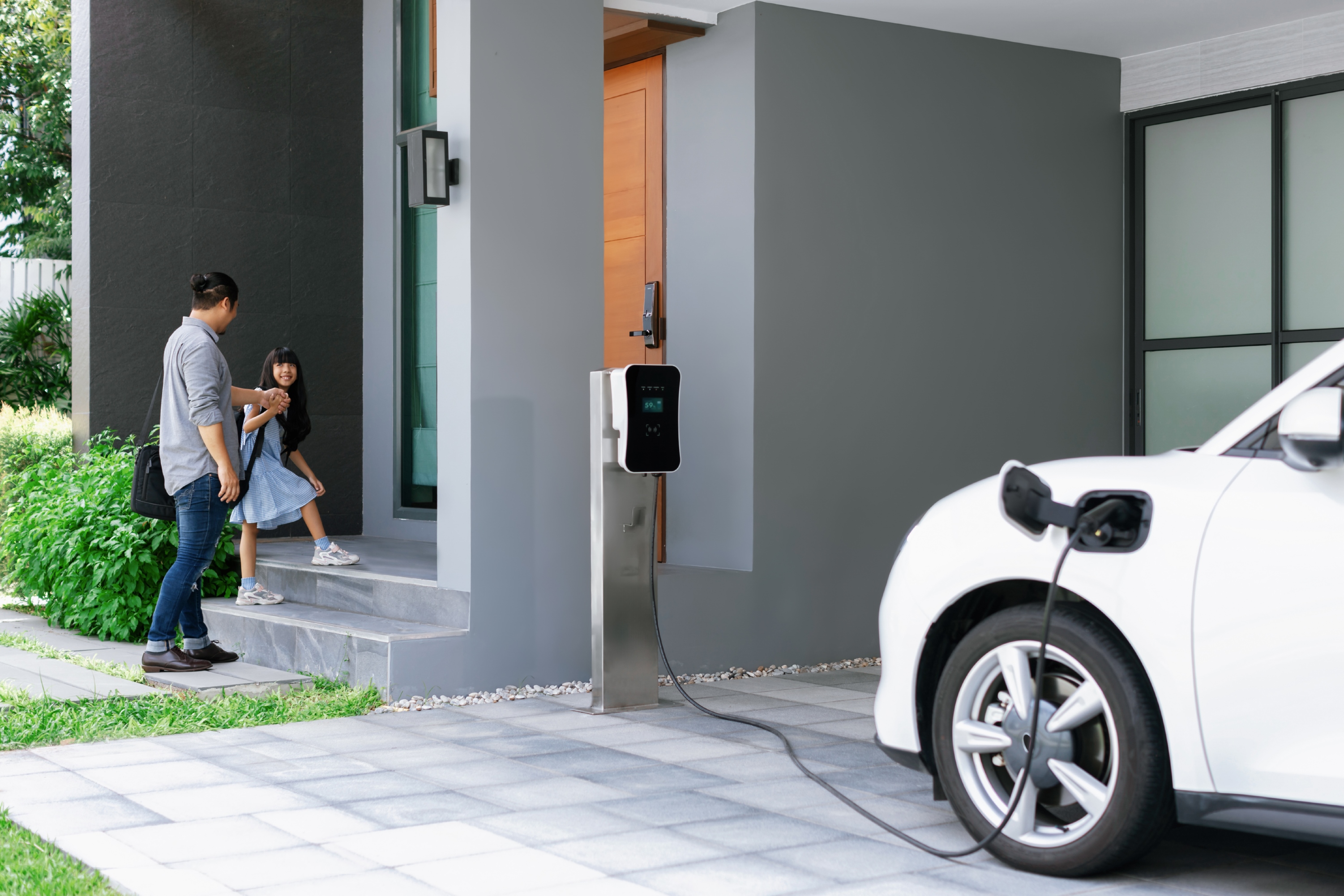 Home electric vehicle charging installation